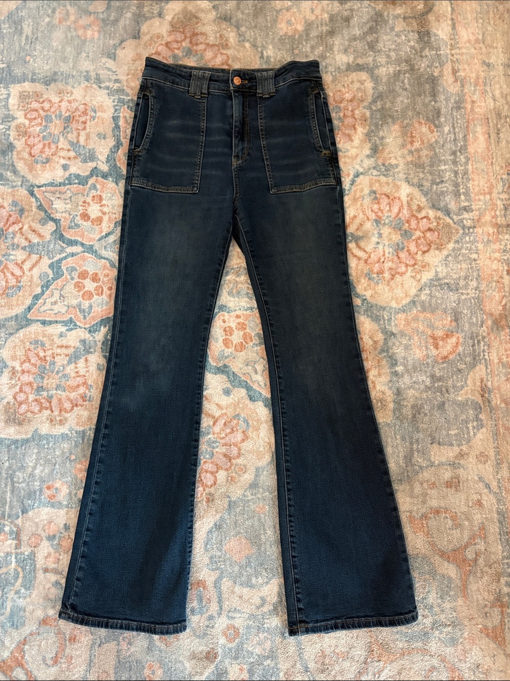 Pilcro Dark Wash Flare Jeans